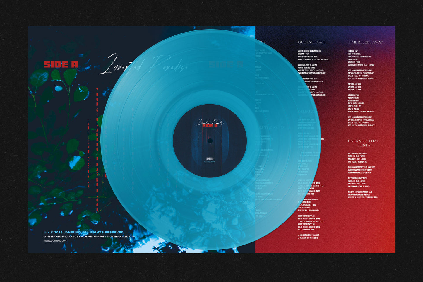 Inverted Paradise - Limited Edition 'Nebula Blue Translucent' 12" Vinyl LP + Lyric Inlay